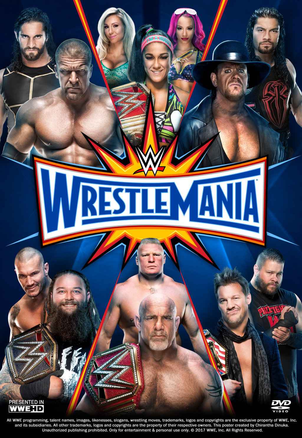 WWE WrestleMania 33 PPV HDTV Sunday 2 April 2017 Full Movie